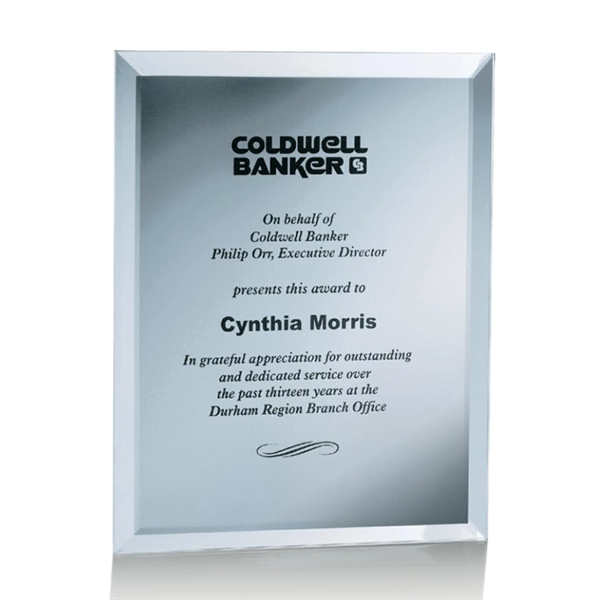 Wall hanging, beveled silver mirror plaque.... from ASI 84592 St Regis Group / St Regis