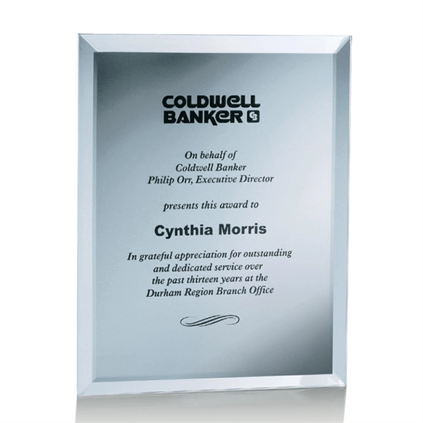 Wall hanging, beveled silver mirror plaque.... from ASI 84592 St Regis Group / St Regis