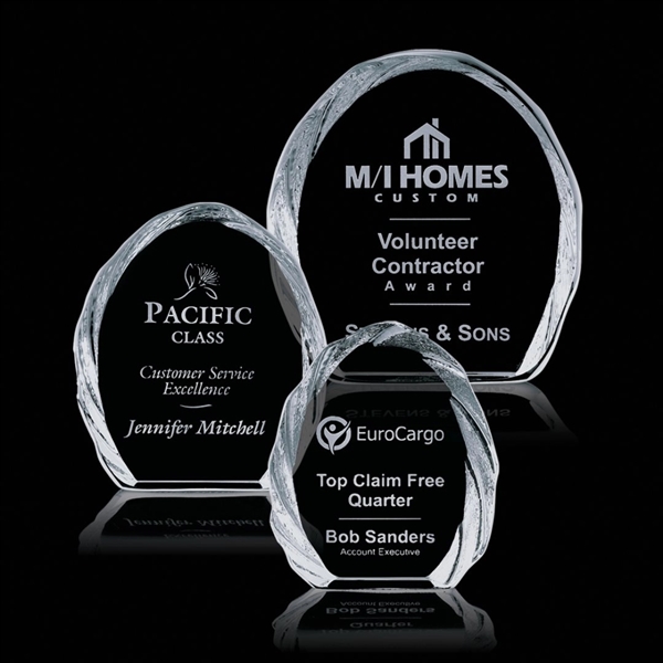 Optical crystal award with molded rope iceberg design.... from ASI 84592 St Regis Group / St Regis