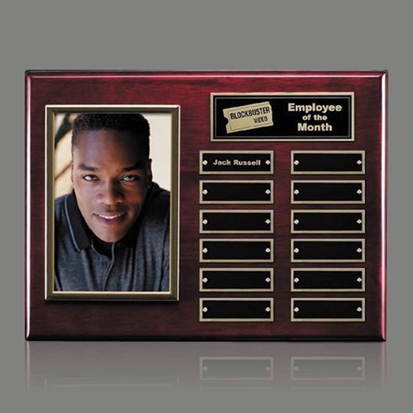 Piano rosewood finish plaque, holds 4" x 6" vertical photo and... from ASI 84592 St Regis Group / St Regis