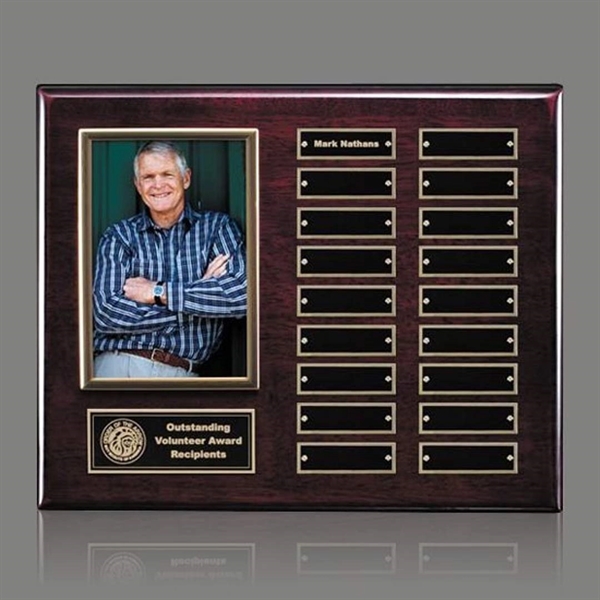 Piano rosewood finish plaque, holds 4" x 6" vertical photo and... from ASI 84592 St Regis Group / St Regis