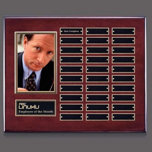 Piano rosewood finish plaque, holds 4" x 6" vertical photo and... from ASI 84592 St Regis Group / St Regis