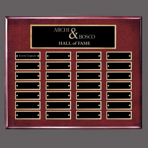 Horizontal Perpetual Plaque - Rosewood / Gold 12 Plates.... from ASI 84592 St Regis Group / St Regis