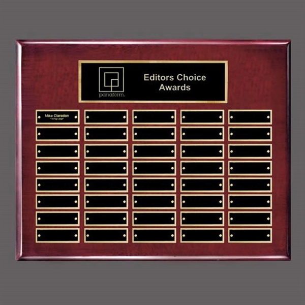 Horizontal Perpetual Plaque - Rosewood / Gold 12 Plates.... from ASI 84592 St Regis Group / St Regis