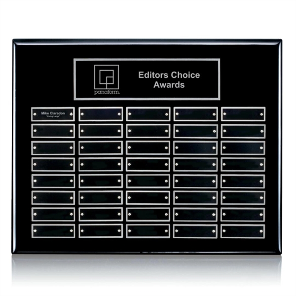 Horizontal Perpetual Plaque - Black / Silver 12 Plates.... from ASI 84592 St Regis Group / St Regis