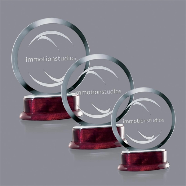 Jade optical crystal award on rosewood base.... from ASI 84592 St Regis Group / St Regis