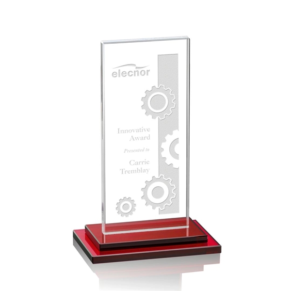 The tall Santorini award is a large panel of luminescent starfire... from ASI 84592 St Regis Group / St Regis