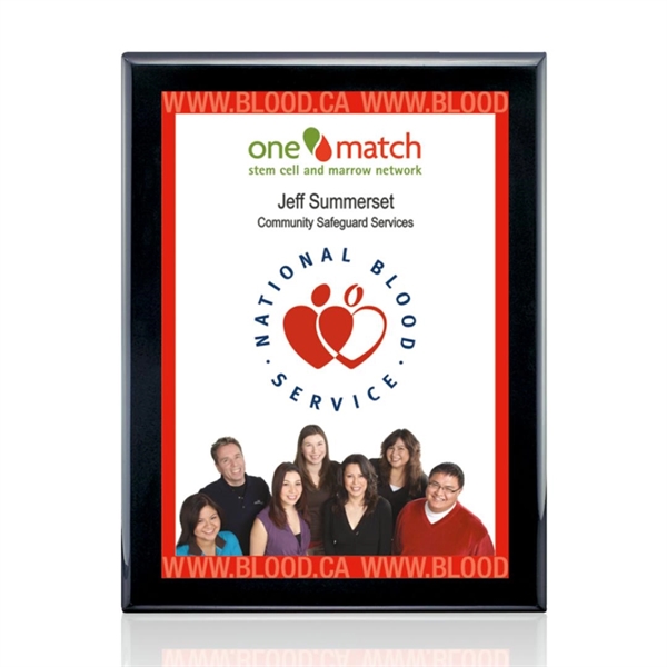 Black high gloss piano finish plaque with white AstroSub plate.... from ASI 84592 St Regis Group / St Regis