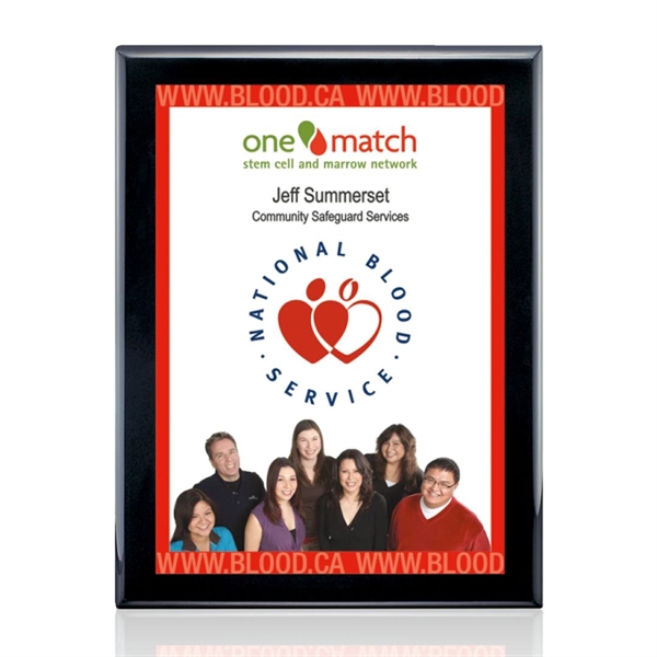 Black high gloss piano finish plaque with white AstroSub plate.... from ASI 84592 St Regis Group / St Regis