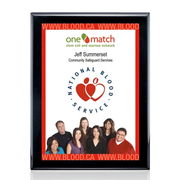 Black high gloss piano finish plaque with white AstroSub plate.... from ASI 84592 St Regis Group / St Regis