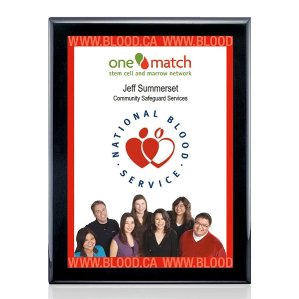 Black high gloss piano finish plaque with white AstroSub plate.... from ASI 84592 St Regis Group / St Regis