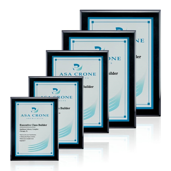 Black high gloss piano finish plaque with silver AstroSub plate.... from ASI 84592 St Regis Group / St Regis