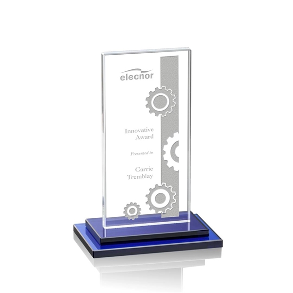 The tall Santorini award is a large panel of luminescent starfire... from ASI 84592 St Regis Group / St Regis