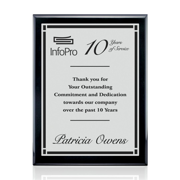 Black wall plaque with a silver satin plate.... from ASI 84592 St Regis Group / St Regis