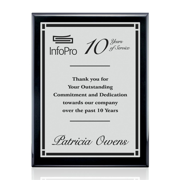 Black wall plaque with a silver satin plate.... from ASI 84592 St Regis Group / St Regis