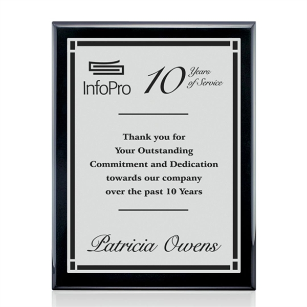 Black wall plaque with a silver satin plate.... from ASI 84592 St Regis Group / St Regis