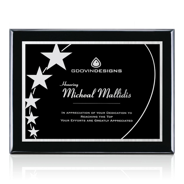 High gloss piano finish black wall plaque with a Gemini plate.... from ASI 84592 St Regis Group / St Regis