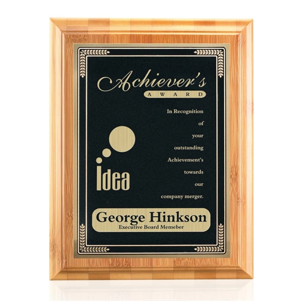 Wall plaque with bamboo wood backing and plate.... from ASI 84592 St Regis Group / St Regis