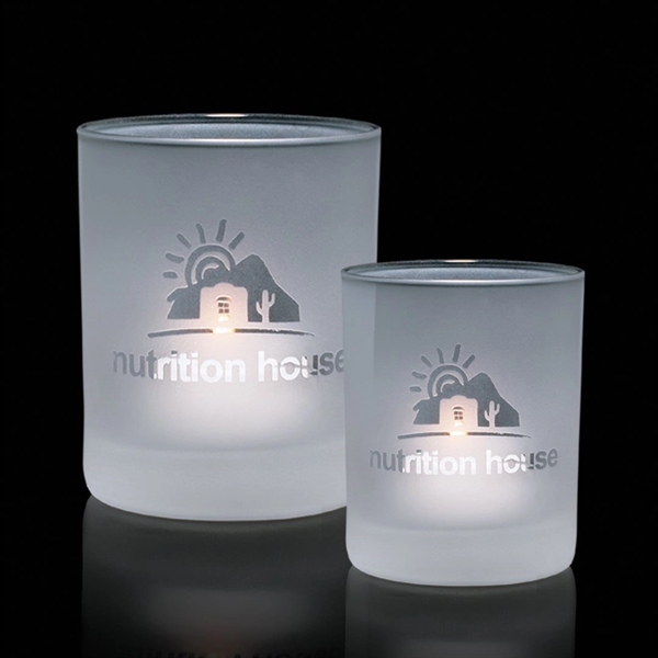 Small reverse frosted candleholder, 2 1/2". Candle included.... from ASI 84592 St Regis Group