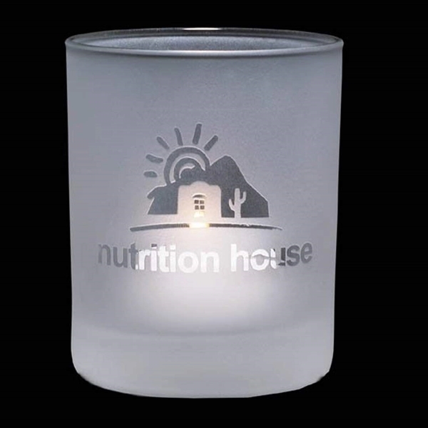 Small reverse frosted candleholder, 2 1/2". Candle included.... from ASI 84592 St Regis Group