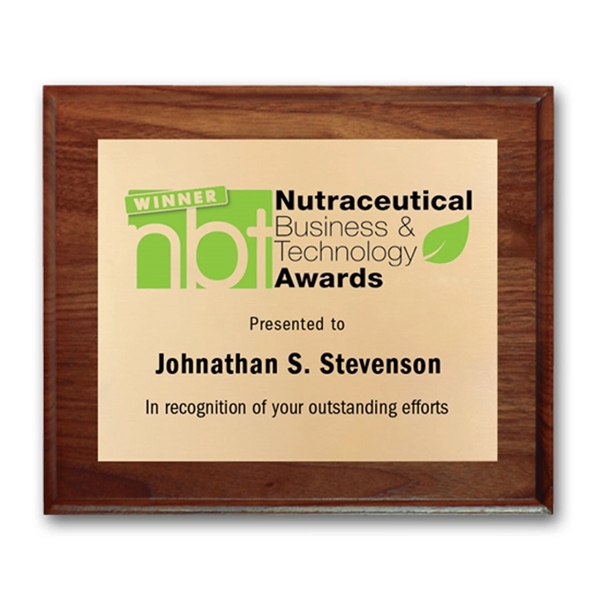 Screenprint your artwork in vibrant color on a brass plate mounted... from ASI 84592 St Regis Group / R S Owens & Co Inc