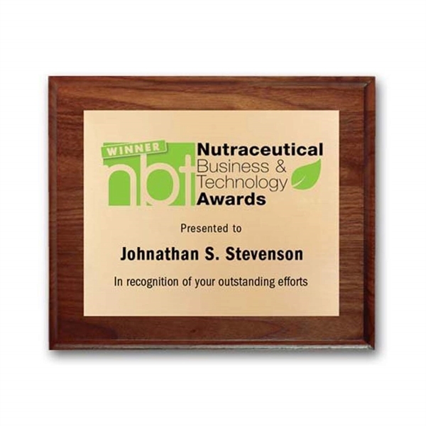 Screenprint your artwork in vibrant color on a brass plate mounted... from ASI 84592 St Regis Group / R S Owens & Co Inc