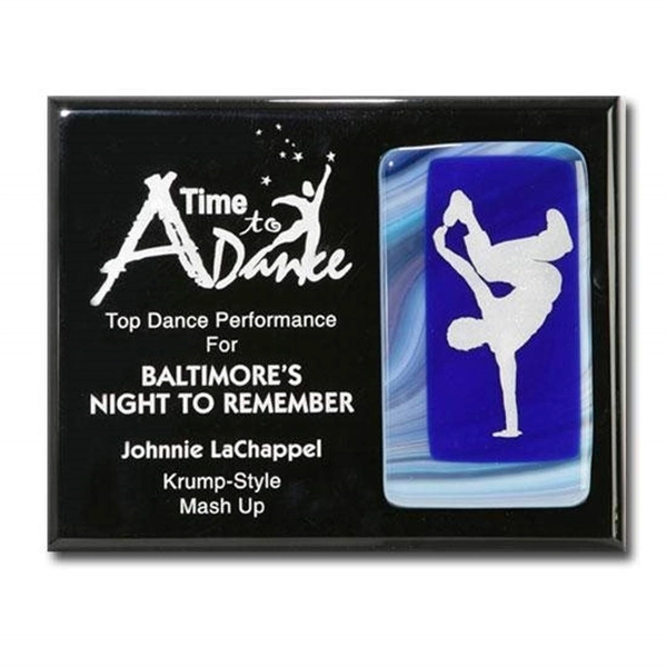 Piano finish plaque with art glass.... from ASI 84592 St Regis Group / R S Owens & Co Inc