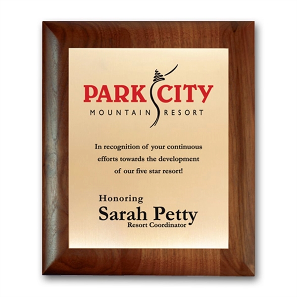 Screenprint your artwork in vibrant color on a brass plate mounted... from ASI 84592 St Regis Group / R S Owens & Co Inc