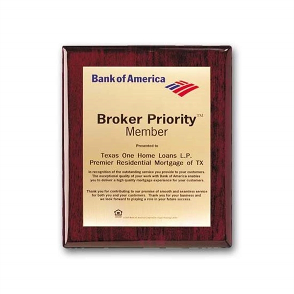 Screenprint your artwork in vibrant color on a brass plate mounted... from ASI 84592 St Regis Group / R S Owens & Co Inc