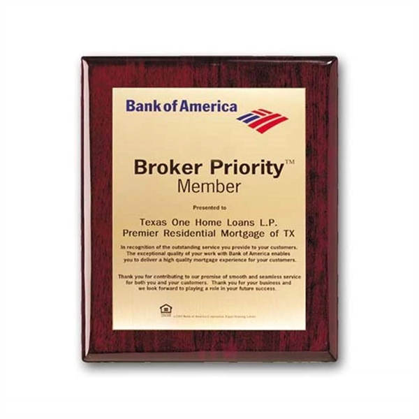 Screenprint your artwork in vibrant color on a brass plate mounted... from ASI 84592 St Regis Group / R S Owens & Co Inc