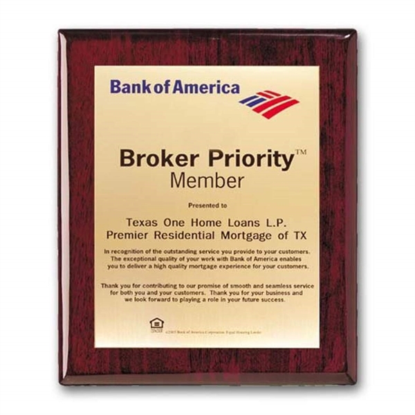 Screenprint your artwork in vibrant color on a brass plate mounted... from ASI 84592 St Regis Group / R S Owens & Co Inc