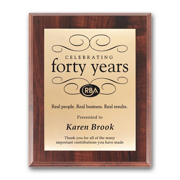 Screenprint your artwork in vibrant color on a brass plate mounted... from ASI 84592 St Regis Group / R S Owens & Co Inc