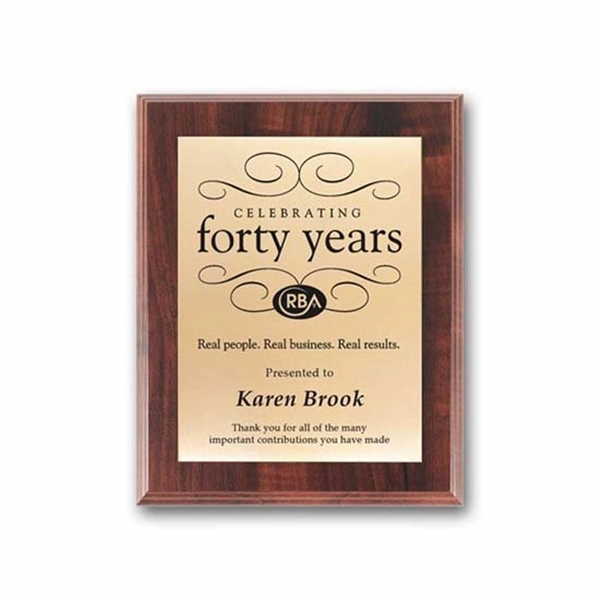 Screenprint your artwork in vibrant color on a brass plate mounted... from ASI 84592 St Regis Group / R S Owens & Co Inc