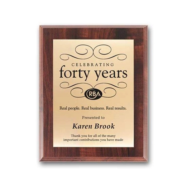 Screenprint your artwork in vibrant color on a brass plate mounted... from ASI 84592 St Regis Group / R S Owens & Co Inc