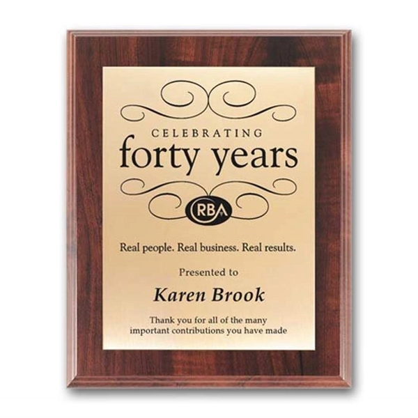 Screenprint your artwork in vibrant color on a brass plate mounted... from ASI 84592 St Regis Group / R S Owens & Co Inc