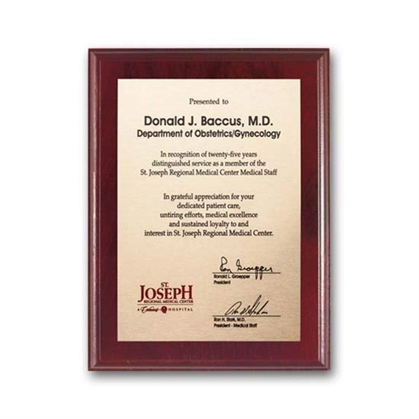 The Metal Etched and Colorfilled process accents the recessed area of... from ASI 84592 St Regis Group / R S Owens & Co Inc