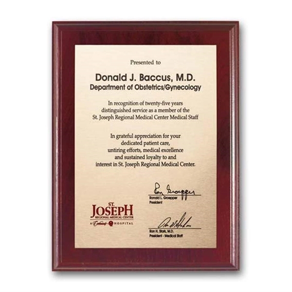 The Metal Etched and Colorfilled process accents the recessed area of... from ASI 84592 St Regis Group / R S Owens & Co Inc