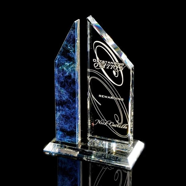 Sierra Award Blue/Clear 8 3/4"... from ASI 84592 St Regis Group / R S Owens & Co Inc
