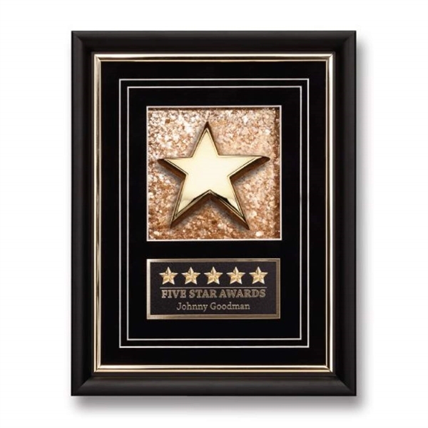 24K gold plated star with wood frame; made in USA.... from ASI 84592 St Regis Group / R S Owens & Co Inc
