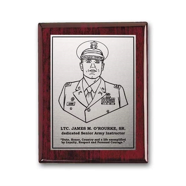 The Etched & Oxidized process creates a dramatic contrast by darkening... from ASI 84592 St Regis Group / R S Owens & Co Inc