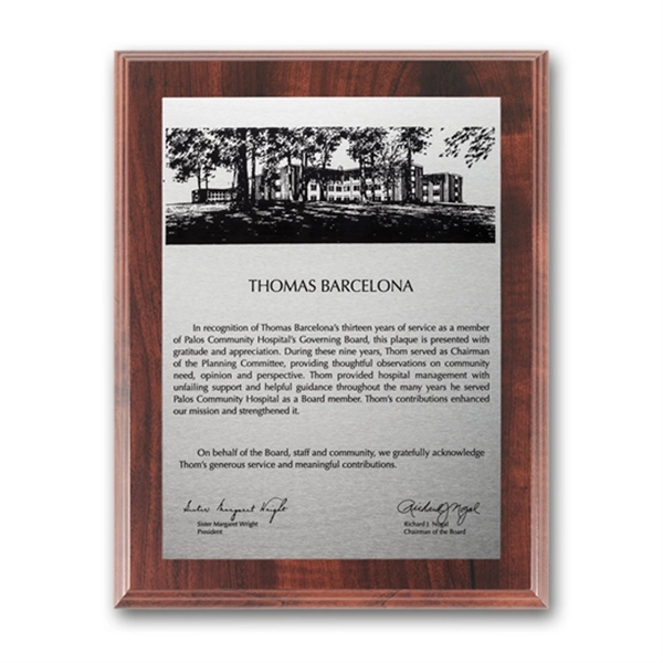 The Etched & Oxidized process creates a dramatic contrast by darkening... from ASI 84592 St Regis Group / R S Owens & Co Inc