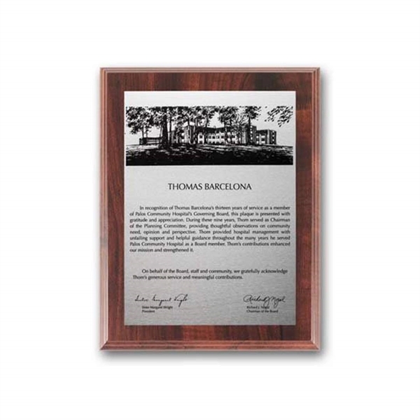 The Etched & Oxidized process creates a dramatic contrast by darkening... from ASI 84592 St Regis Group / R S Owens & Co Inc