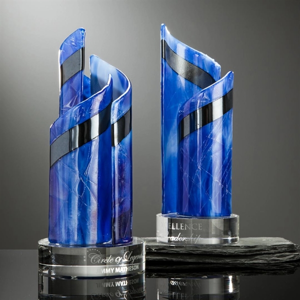 The Shadow Dancer Award is made with spirals of fused glass,... from ASI 84592 St Regis Group / R S Owens & Co Inc