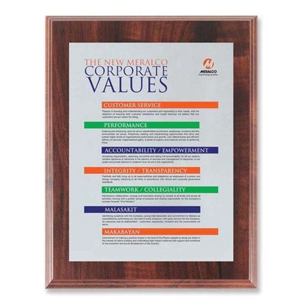 Screenprint your artwork in vibrant color on an aluminum plate mounted... from ASI 84592 St Regis Group / R S Owens & Co Inc