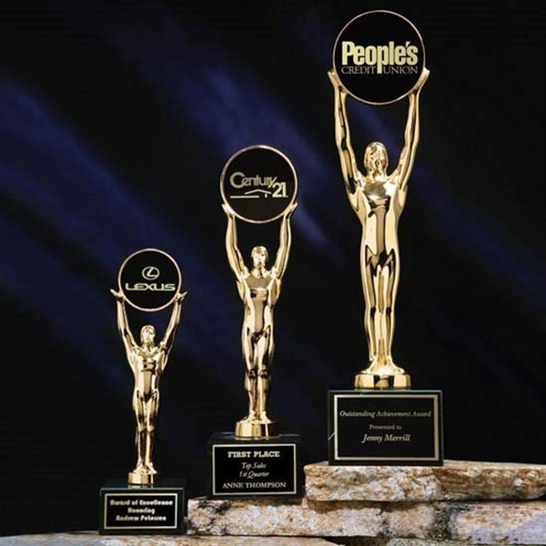 Gold-plated award and black marble base.... from ASI 84592 St Regis Group / R S Owens & Co Inc