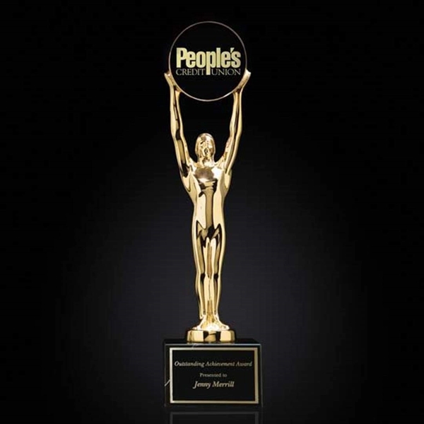 Gold-plated award and black marble base.... from ASI 84592 St Regis Group / R S Owens & Co Inc