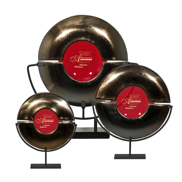 The Unity is a crafted award made of two metallic gold... from ASI 84592 St Regis Group / R S Owens & Co Inc