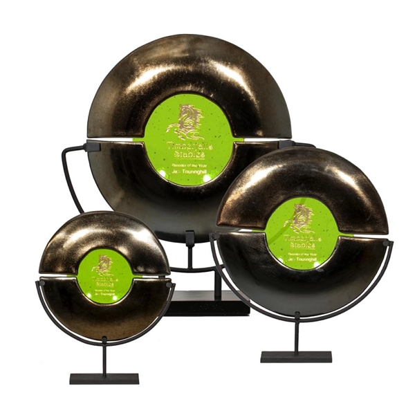 The Unity is a crafted award made of two metallic gold... from ASI 84592 St Regis Group / R S Owens & Co Inc