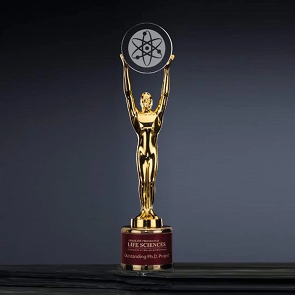 24K gold-plated award with starfire crystal and black marble base.... from ASI 84592 St Regis Group / R S Owens & Co Inc