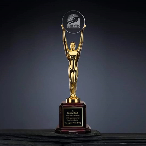 24K gold-plated award with starfire crystal and black marble base.... from ASI 84592 St Regis Group / R S Owens & Co Inc